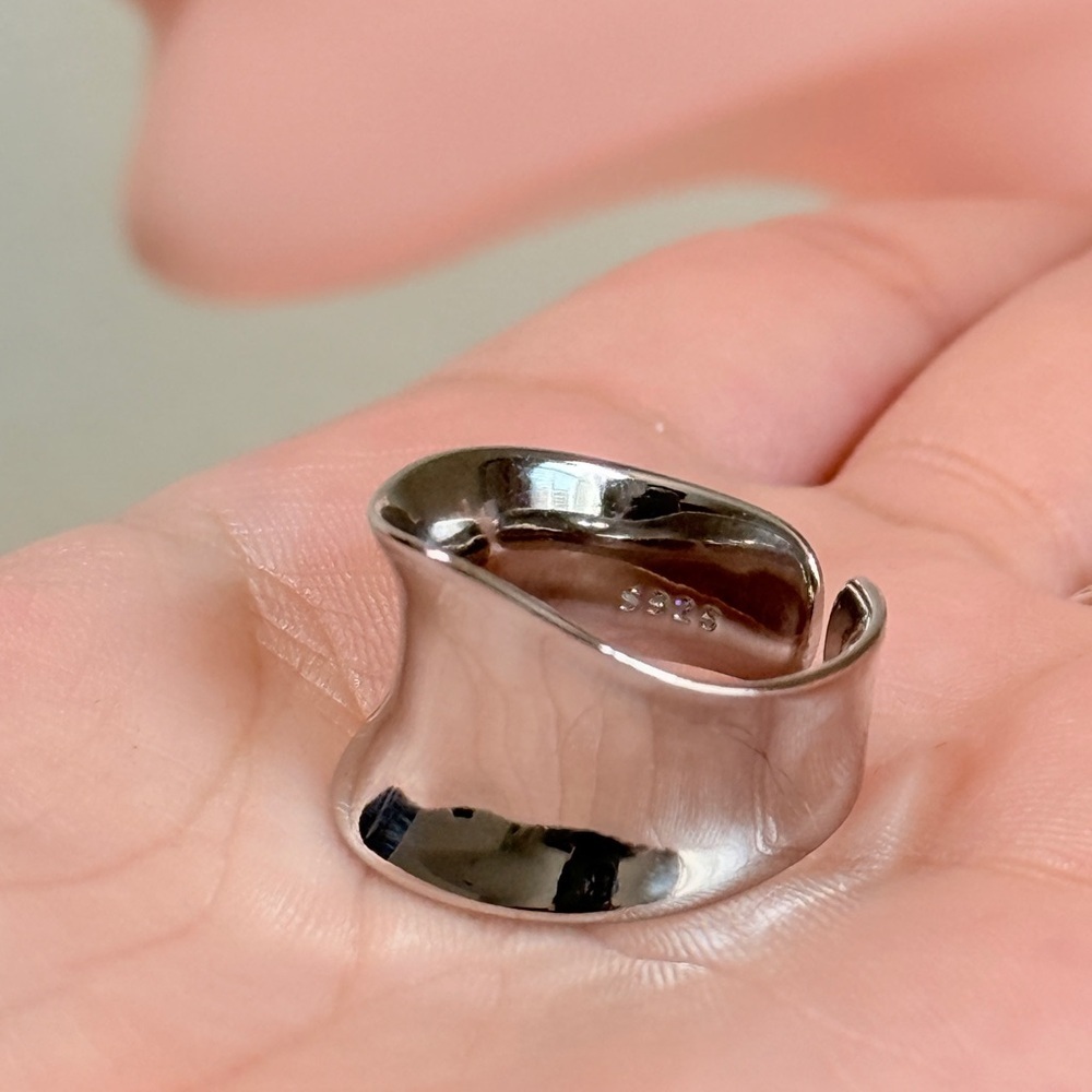 S925 Silver Adjustable Band Ring - Picture 5 of 7